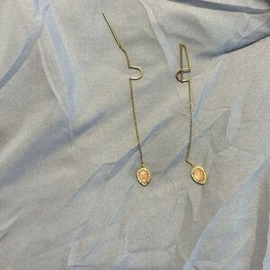 Henri Bendel Pink and rose Gold Drop Earrings